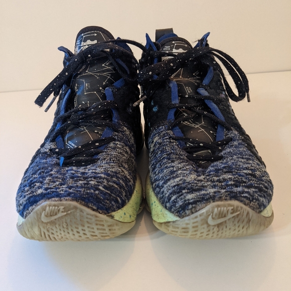 Nike Lebron XVII 17 GS Constellations Deep Royal Blue Green BQ5594-407 6Y - Picture 3 of 8